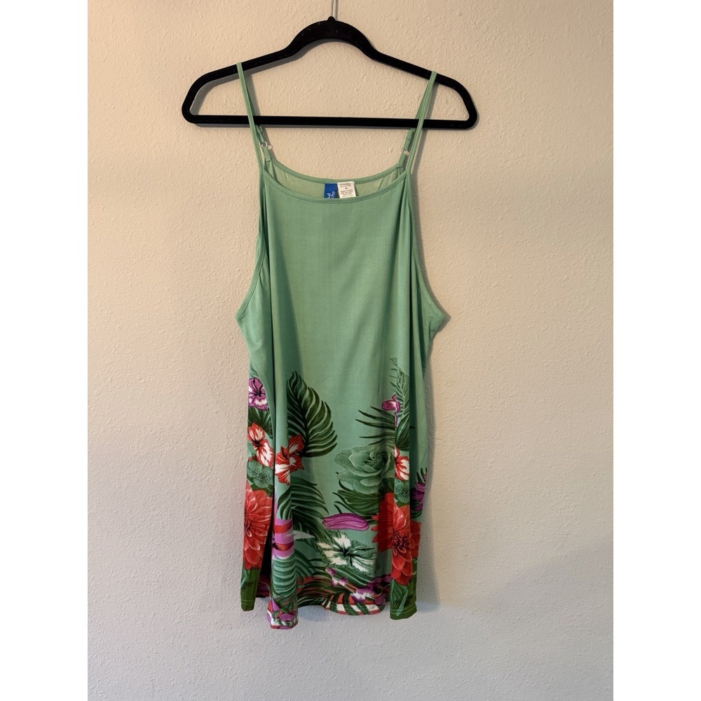 Island Time Women's Floral Strappy Tank Dress Size XL‎